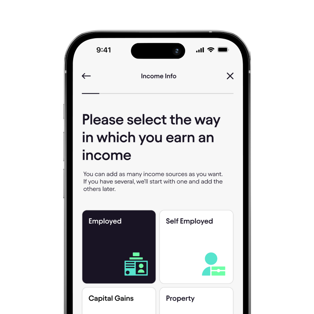 Select your income type